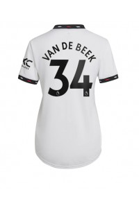 Fotbalové Dres Manchester United Donny van de Beek #34 Dámské Venkovní Oblečení 2022-23 Krátký Rukáv